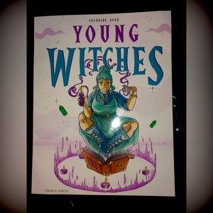 🧙‍♀️Young Witches Coloring Book with Elemental Powers for Adults🧙‍♀️